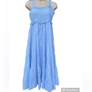 Crown &ivy Blue maxi Dress stylish and elegant embroidered multiple colo…